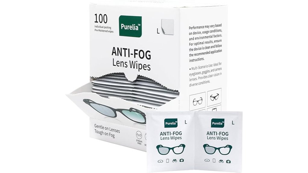 100 anti fog 12x12cm wipes