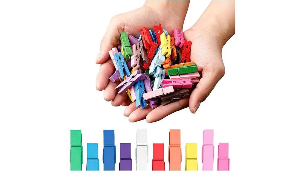 100 birch mini clothespins