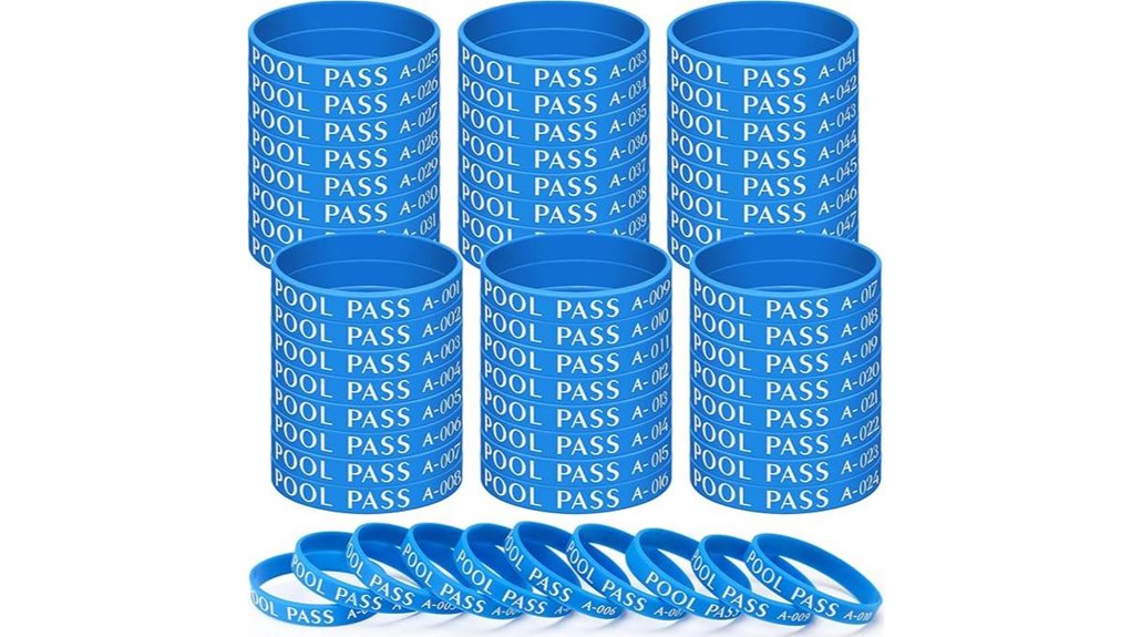 100 blue silicone wristbands