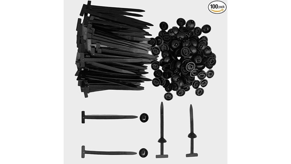 100 nylon cable tie buckles