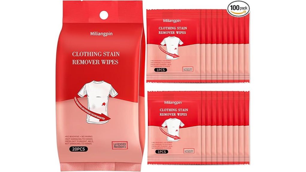 100 stain wipes five pack