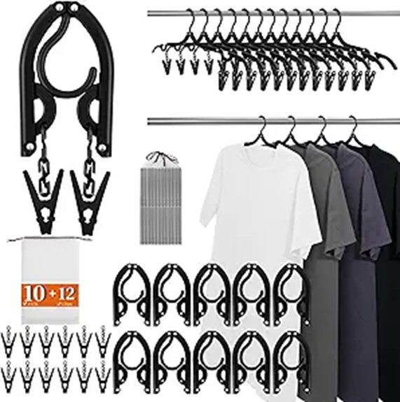 10 foldable travel 12clips