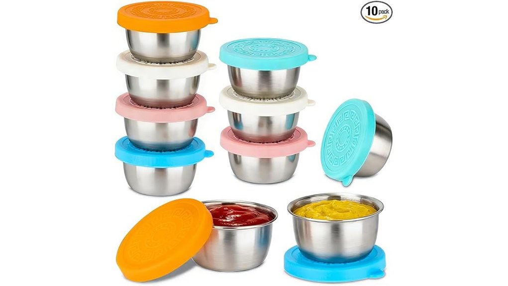 10 pack leakproof stainless salads