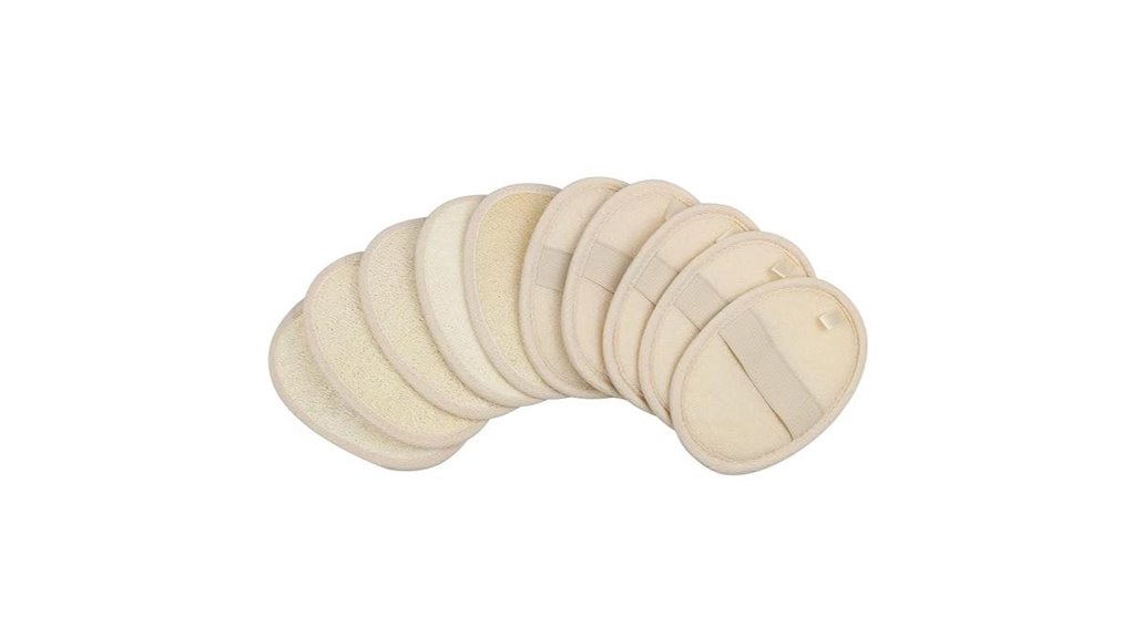10 pack natural loofah terry
