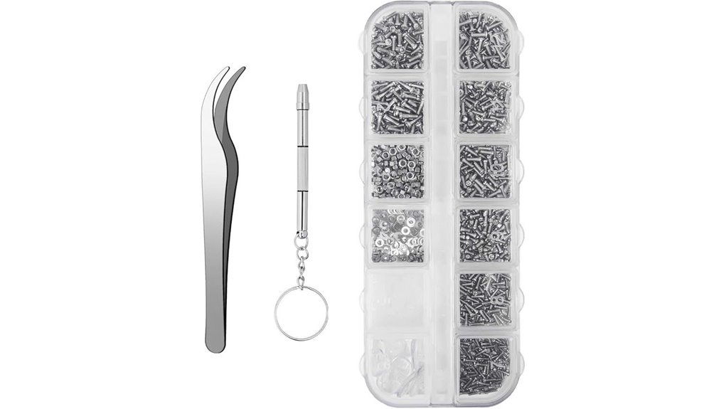 1100 piece eyeglass repair kit