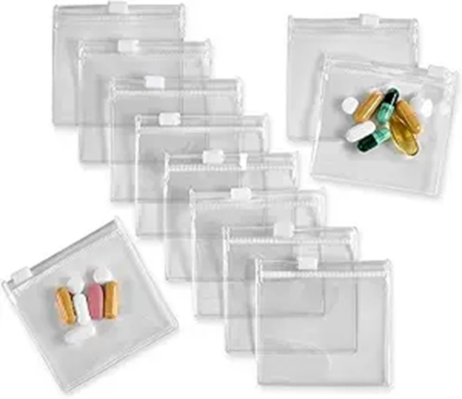 12 clear bpa free pouches