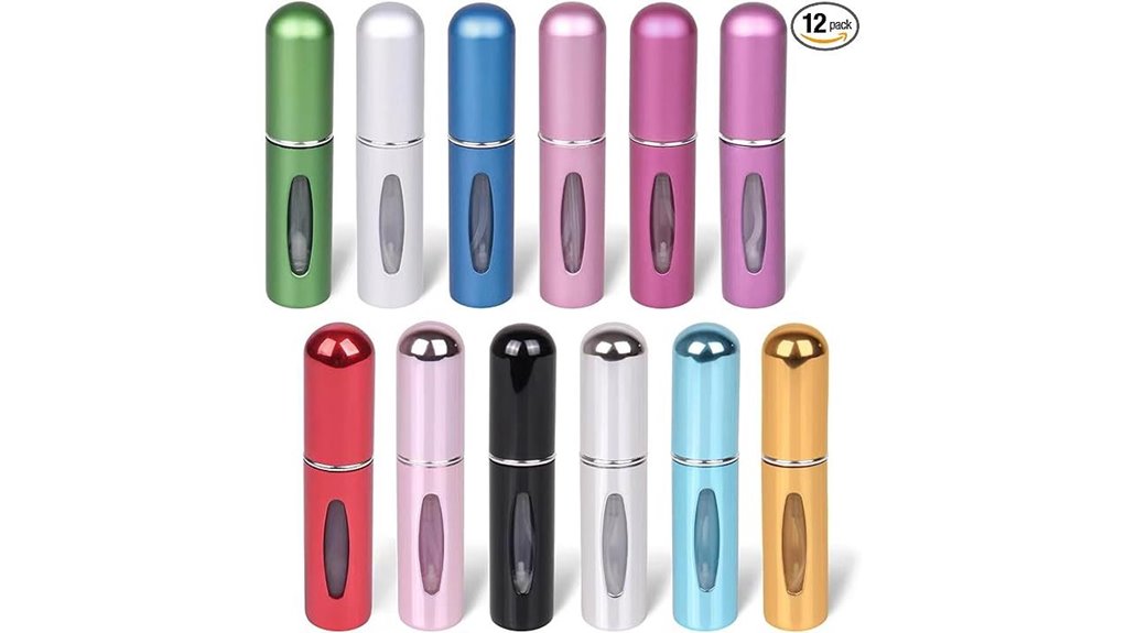 12 pack 5ml travel perfume atomizer