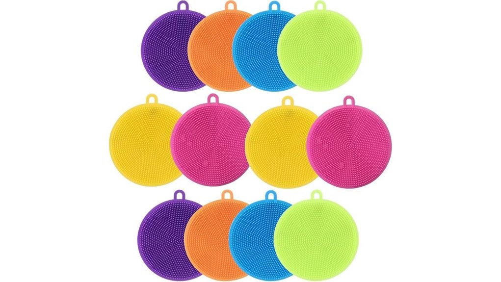 12 pack bpa free silicone scrubbers