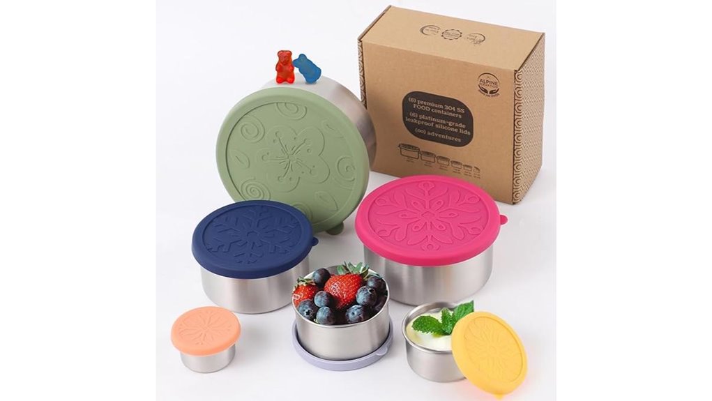 12 pack stainless steel snack containers