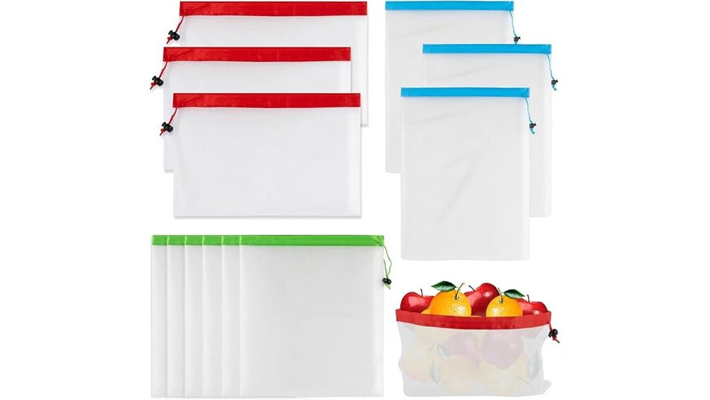 12 pcs reusable mesh bags