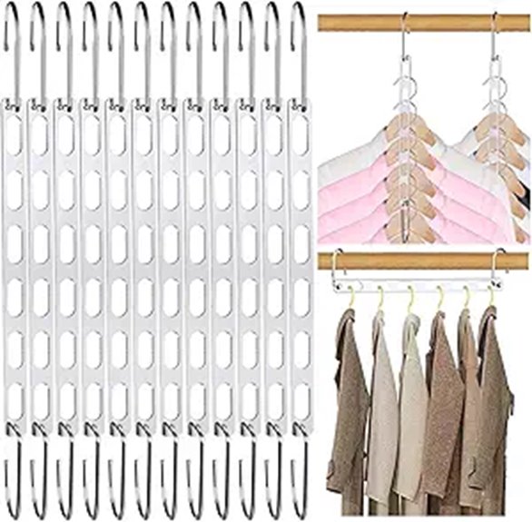 12 piece space saving metal hangers