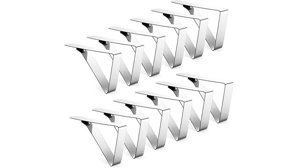 12 piece stainless steel clips