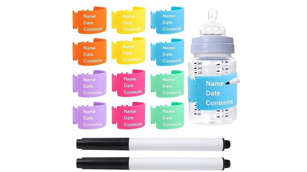 12 silicone baby markers