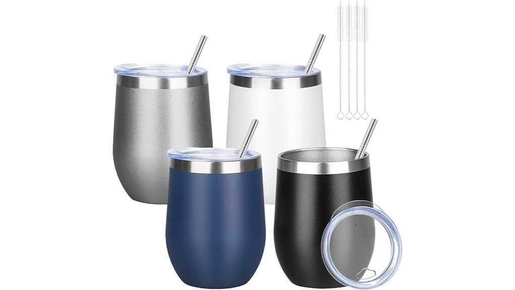 12oz double wall wine tumblers