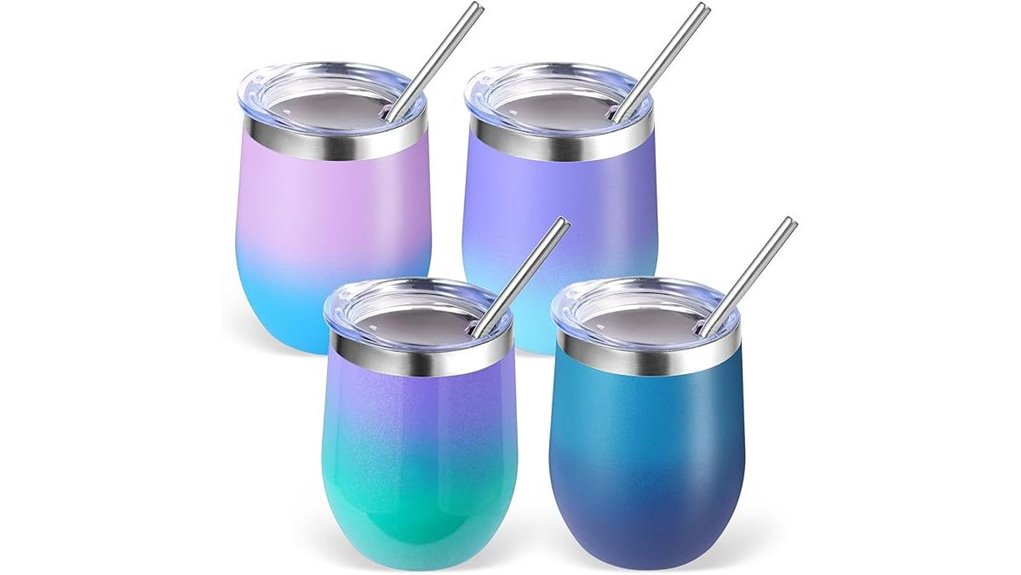 12oz stainless wine tumblers