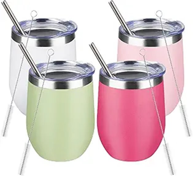 12oz stainless wine tumblers