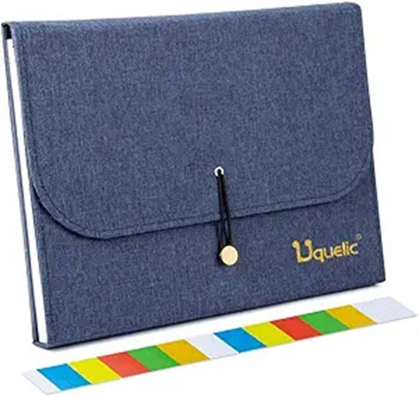 13 pocket expanding canvas folder