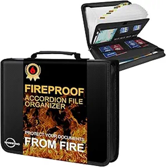 13 pocket fireproof file organizer