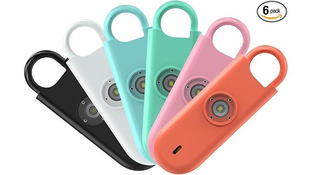 140 db safety alarm keychains