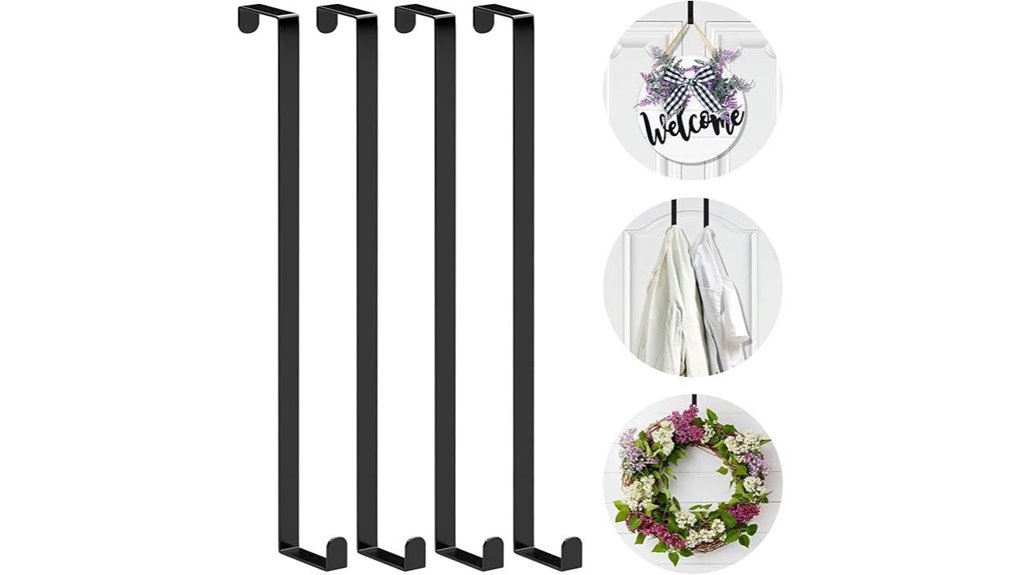 14 black over door hooks