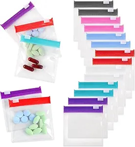 14 piece reusable zippered pill