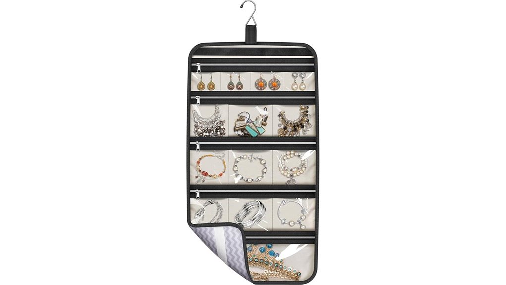 14 zippered jewelry organizer