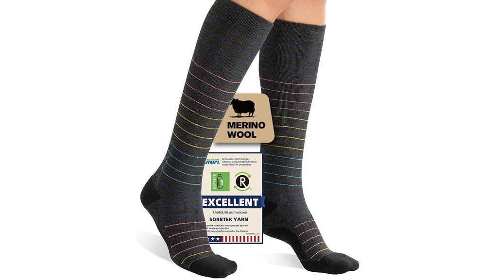 15 20 mmhg merino knee high