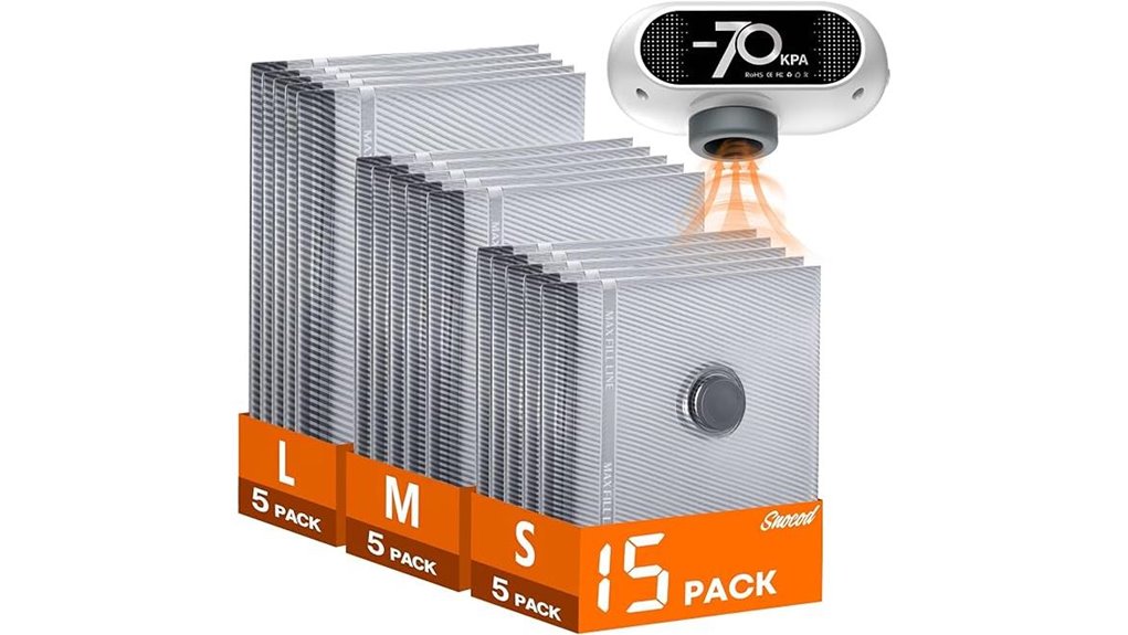 15 pack 70kpa vacuum sealer