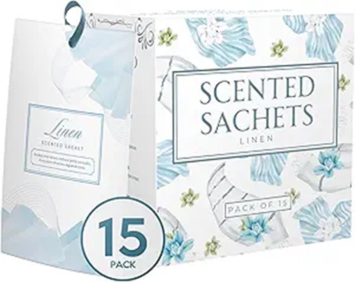 15 pack fresh linen sachets