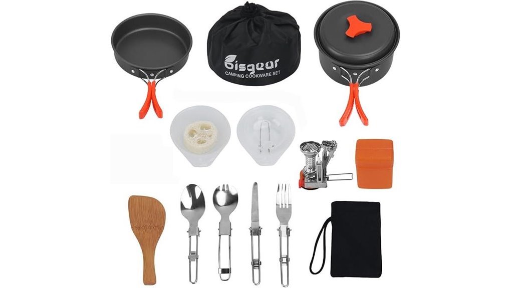 16 piece camping cookware set