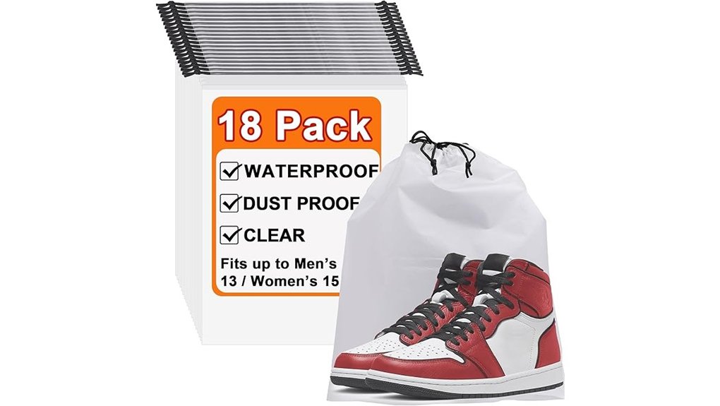 18 pack waterproof shoe bags