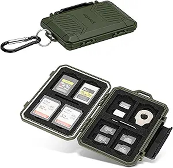 18 slot waterproof memory case