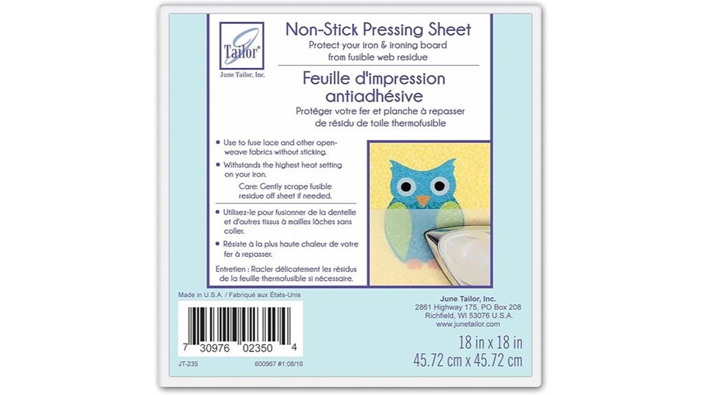 18x18 non stick pressing sheet