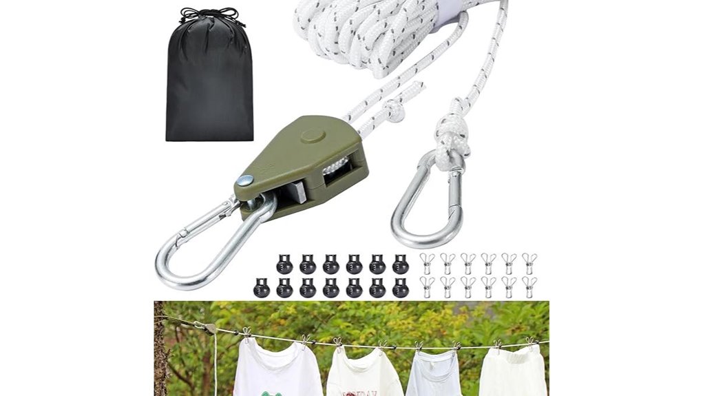 19ft retractable heavy duty hooks