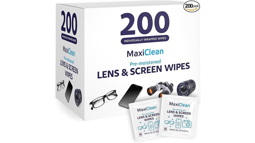 200 pre moistened eyeglass wipes