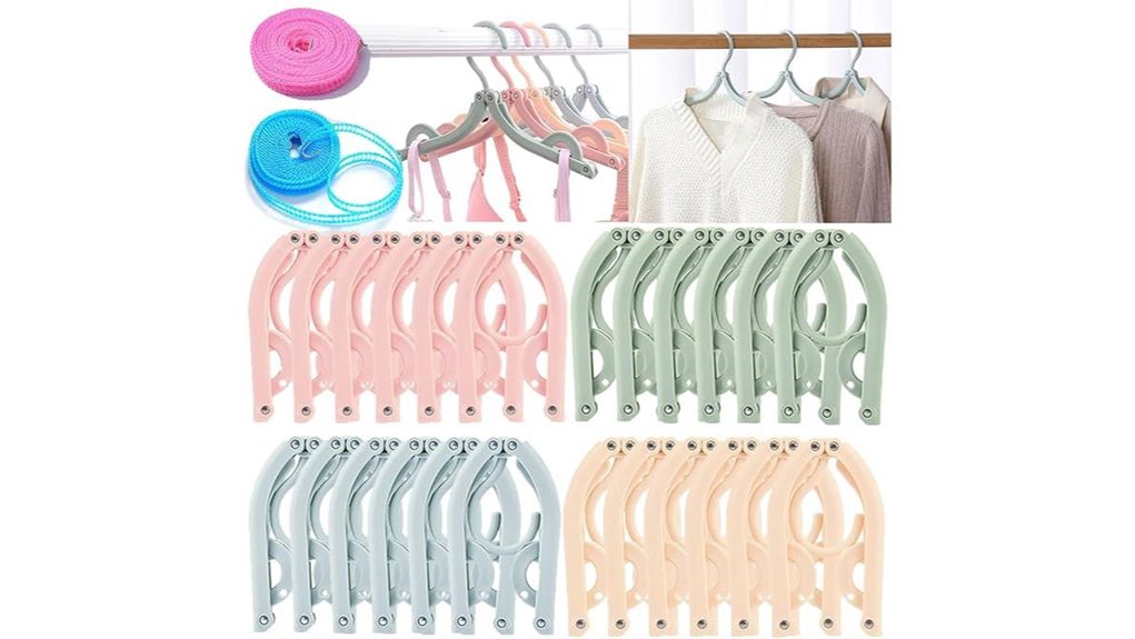 24 foldable travel hangers