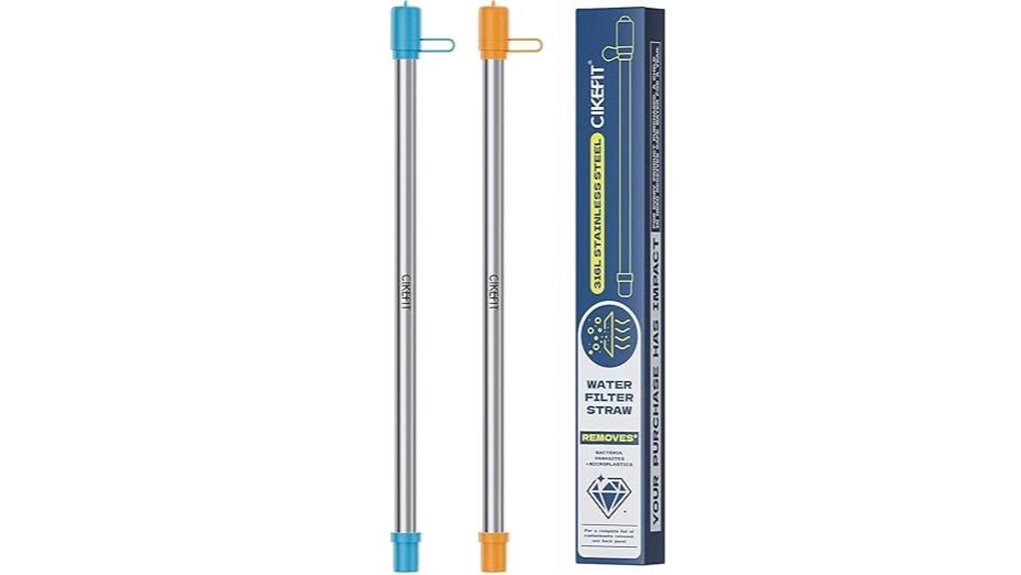 2 pack reusable stainless straws