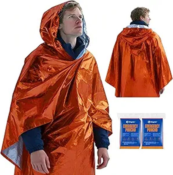 2 pack waterproof reusable ponchos