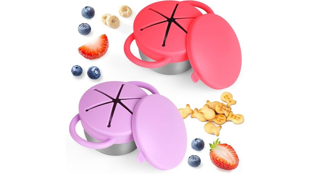 2pack toddler snack stainless steel