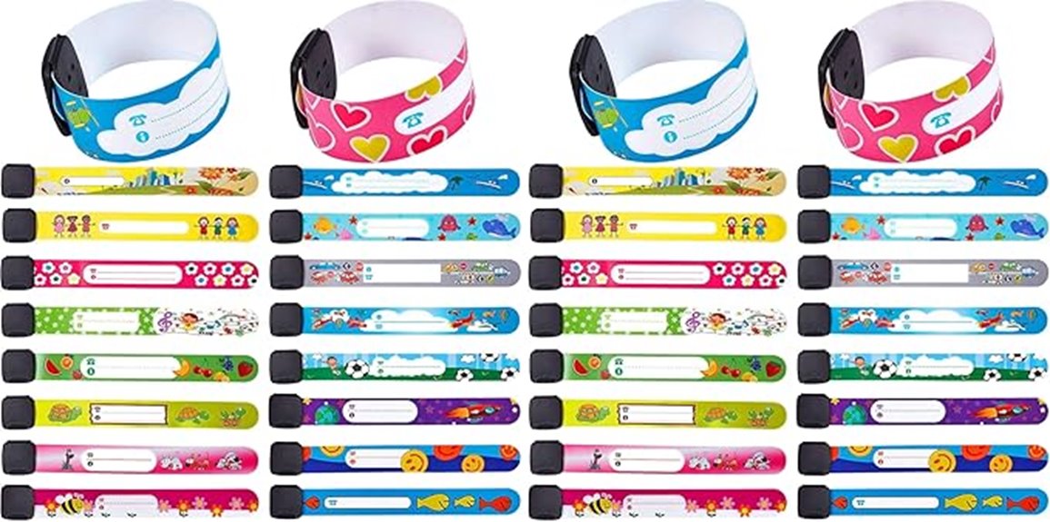 36 piece 18 style waterproof wristbands
