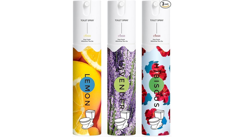 3 pack travel toilet spray