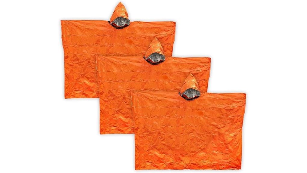 3 package heat reflective poncho