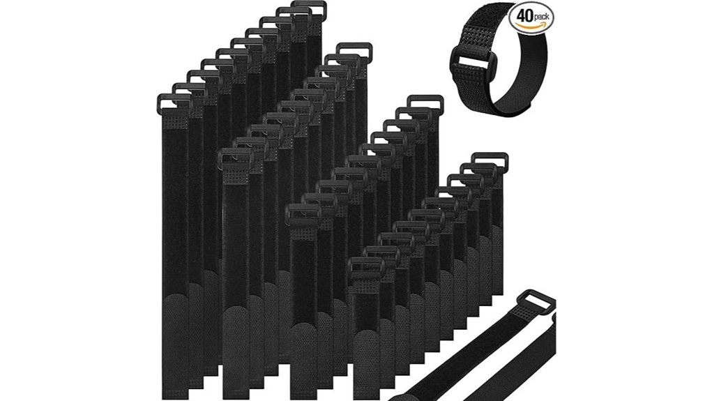 40 piece reusable four size ties