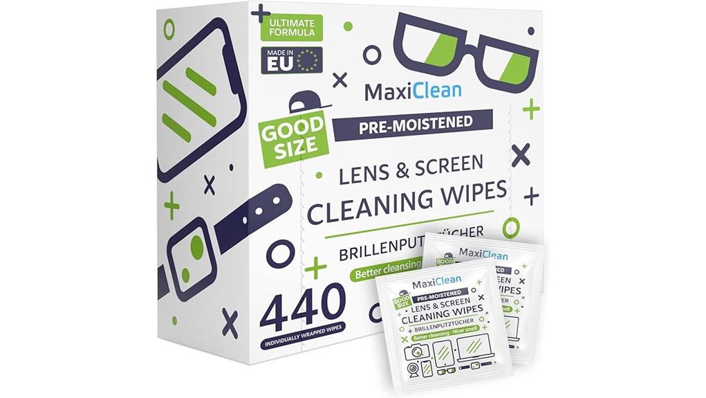 440 pre moistened lens wipes