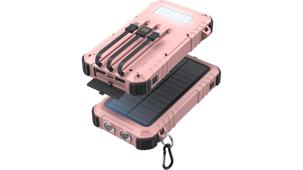 45800mah solar powerbank cables