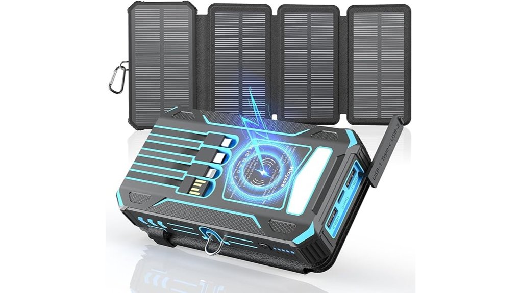 49800mah solar flashlight bank