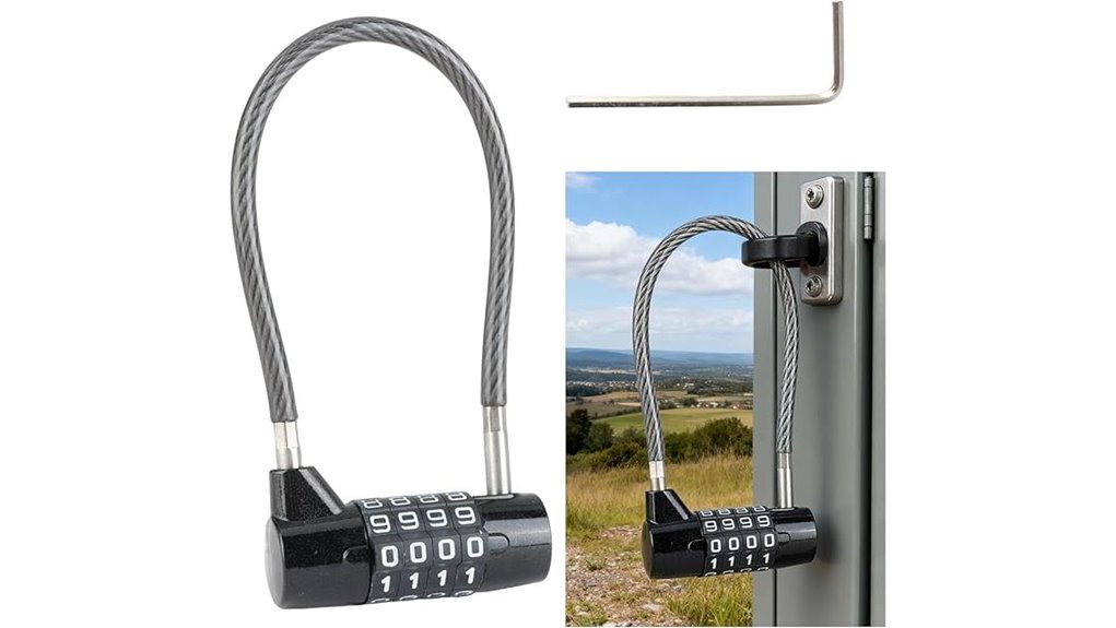 4 digit resettable cable lock