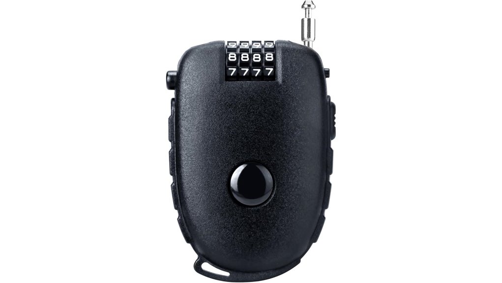 4 digit retractable bike lock