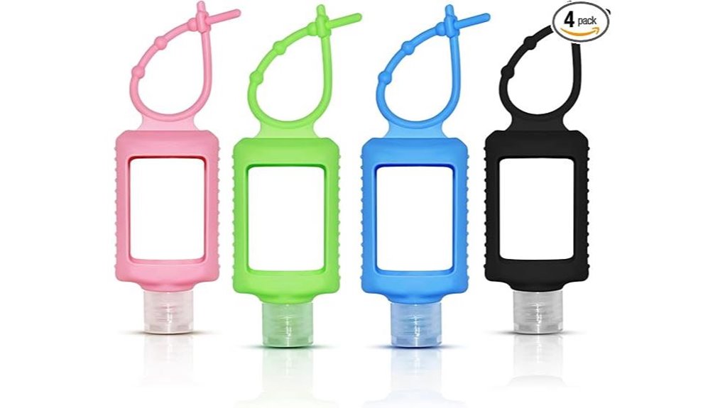 4 pack sanitizer with keychain
