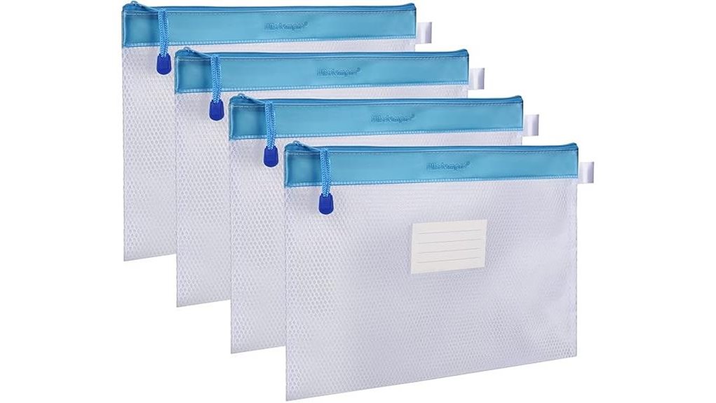 4 pack waterproof letter pouches